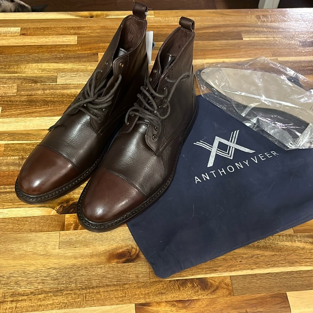 Anthony Veer Men's Lace-up 6" Ortholite Casual Dress Boots Men's 8 Shoes